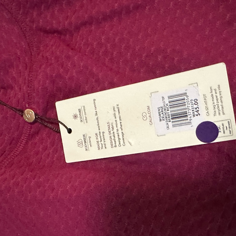 Calima fuscia athletic long sleeve shirt